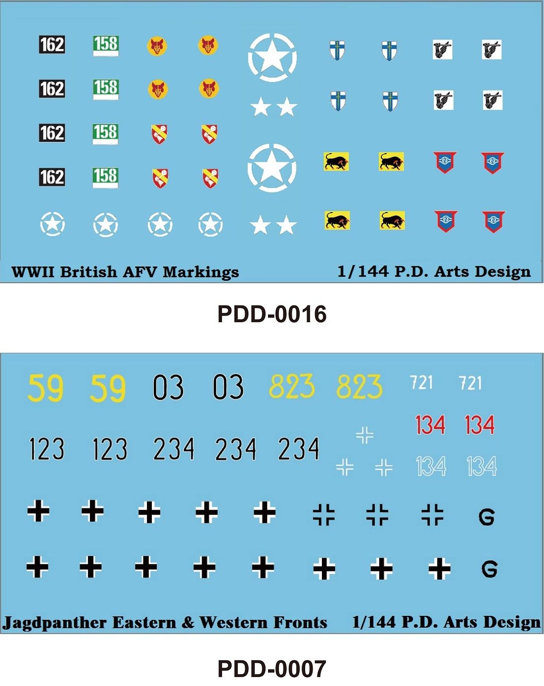 Jagdpanther Eastern & Western Front Decal & British AFV Decals 4