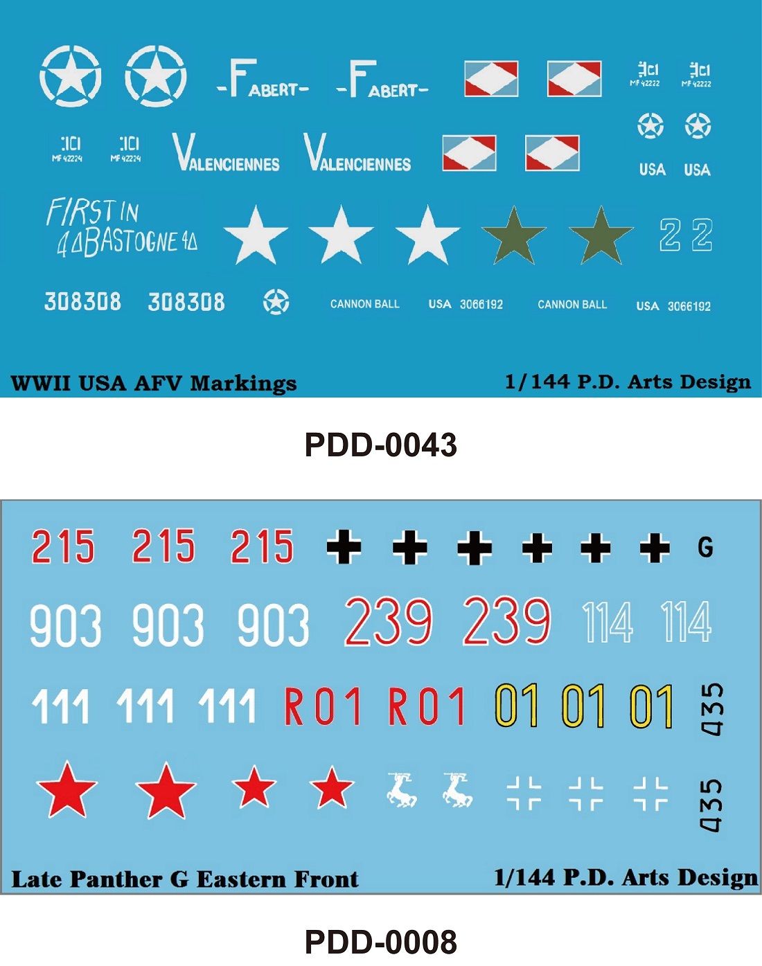 Late Panther G Eatern Front Decal & USA AFV Decals 2